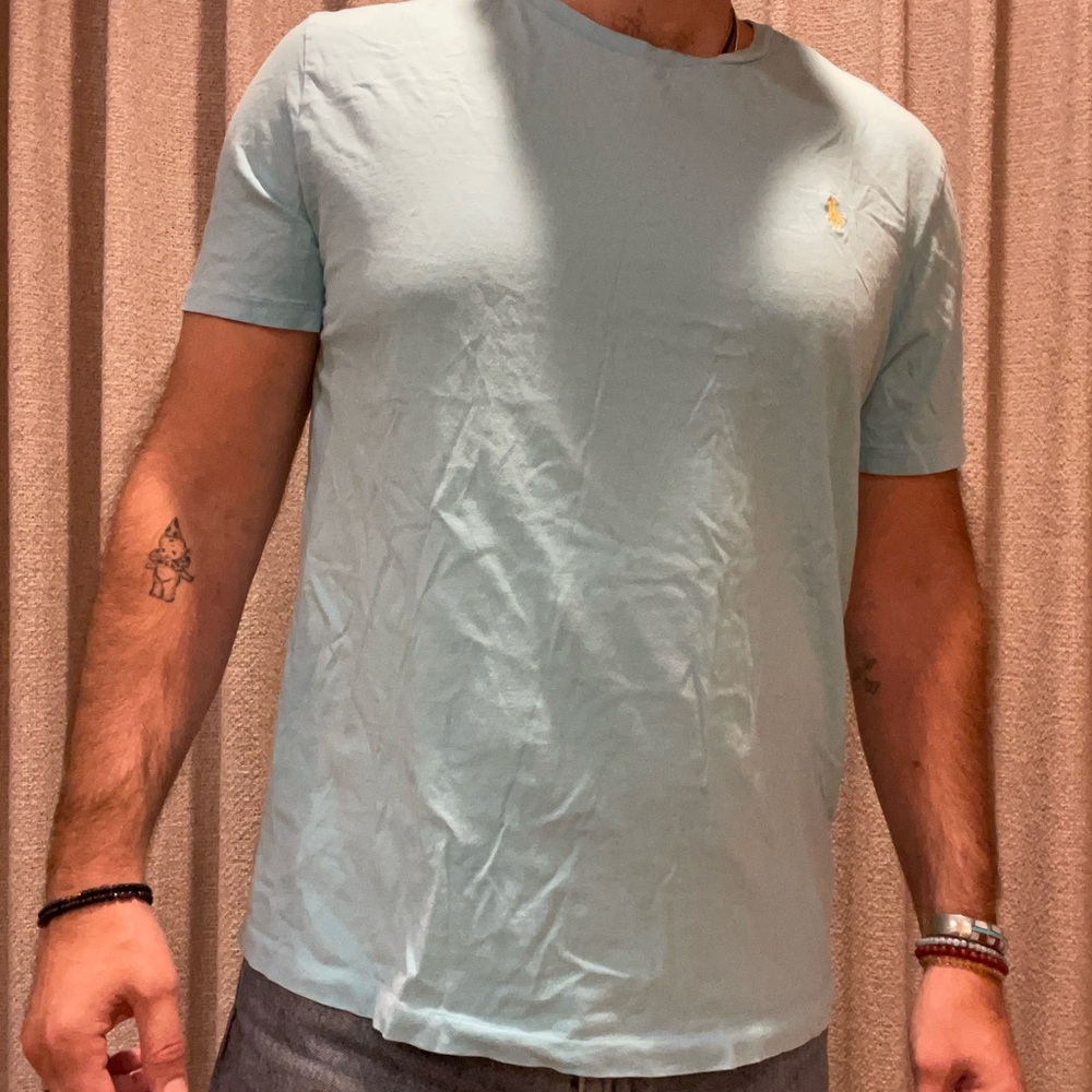 Polo by Ralph Lauren Pale Blue Short-Sleeve Crewneck Tee